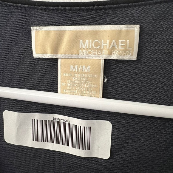 Women's Michael Kors Blue Camo Blouse Size M - Picture 3 of 4